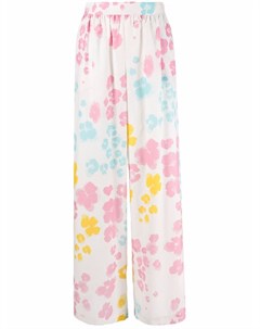 Широкие брюки с цветочным принтом Boutique moschino