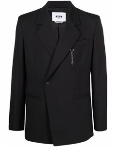 Однобортный шерстяной пиджак Msgm