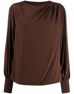 Драпированная блузка с рукавами бишоп Federica tosi