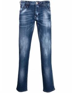 Прямые джинсы с эффектом потертости Philipp plein