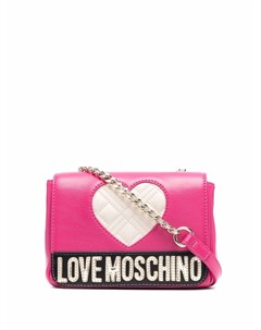 Стеганая сумка через плечо Love Heart Love moschino