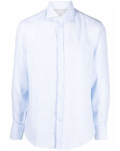 Льняная рубашка с длинными рукавами Brunello cucinelli