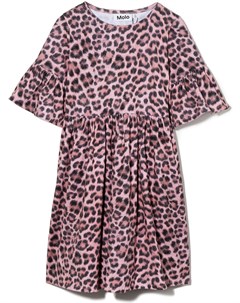 Платье с короткими рукавами и леопардовым принтом Molo