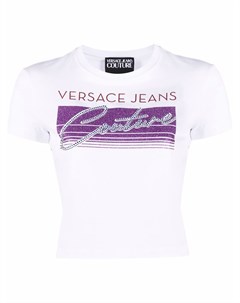 Футболка с кристаллами Versace jeans couture