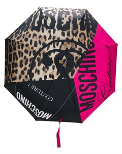 Зонт с логотипом и вставками Moschino