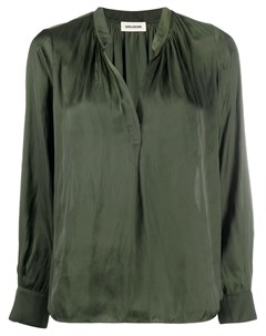 Атласная блузка с разрезом на воротнике Zadig & voltaire