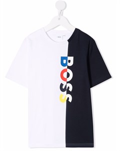 Футболка в стиле колор блок с логотипом Boss kidswear