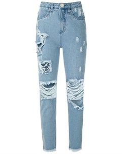 Укороченные джинсы с прорезями Olympiah