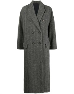 Двубортное пальто средней длины Brunello cucinelli