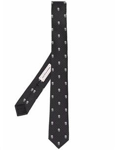Шелковый галстук с узором Skull Alexander mcqueen