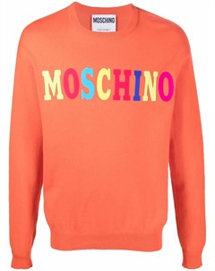 Джемпер в стиле колор блок с логотипом Moschino
