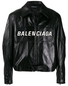 Байкерская куртка с вышитым логотипом Balenciaga