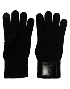 Трикотажные перчатки с нашивкой логотипом Givenchy