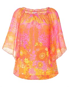 Блузка с открытыми плечами и цветочным принтом Camilla