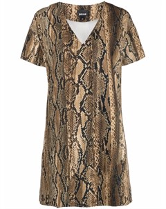 Платье с V образным вырезом и змеиным принтом Just cavalli