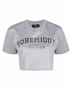 Укороченная футболка с логотипом Maison bohemique