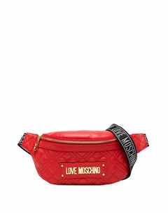 Стеганая поясная сумка с логотипом Love moschino