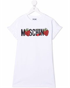 Платье футболка с принтом Moschino kids