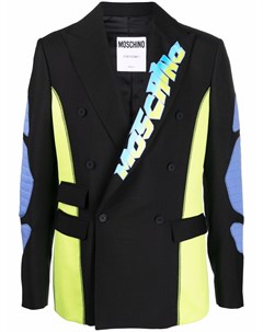 Двубортный пиджак в стиле колор блок Moschino