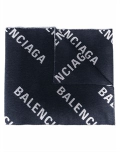 Шерстяной шарф с логотипом Balenciaga