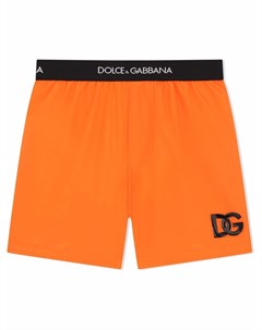Плавки шорты с вышитым логотипом Dolce & gabbana kids