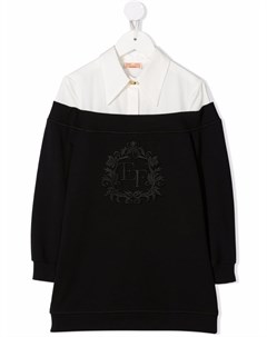 Платье рубашка с вышитым логотипом Elisabetta franchi la mia bambina