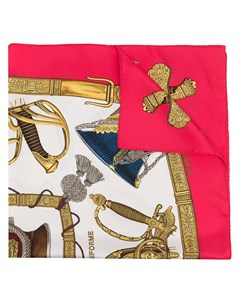 Шелковый платок Grand Uniforme 1990 х годов Hermes