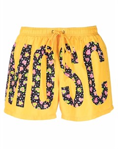 Плавки шорты с кулиской и логотипом Moschino