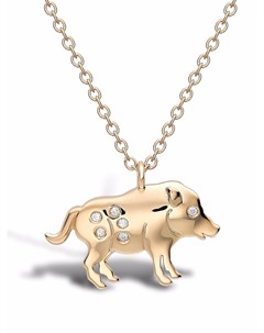 Подвеска Zodiac Pig из желтого золота с бриллиантами Pragnell