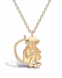 Подвеска Zodiac Monkey из желтого золота с бриллиантами Pragnell