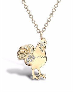 Колье Zodiac Rooster из желтого золота с бриллиантами Pragnell