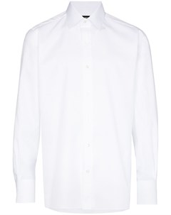Твиловая рубашка с классическим воротником Tom ford