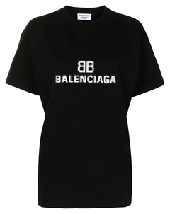 Футболка с логотипом BB Balenciaga