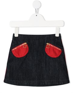 Джинсовая юбка с контрастными карманами Marni kids