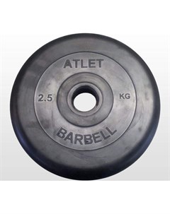 Диск для штанги Atlet d 31 2 5кг черный Mb barbell