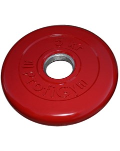 Диск для штанги обрезиненный d 51 мм 5 кг красный Profigym