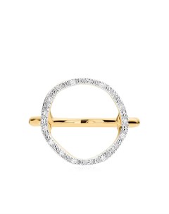 Кольцо Riva из желтого золота с бриллиантами Monica vinader