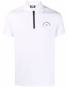 Рубашка поло на молнии с логотипом Karl lagerfeld