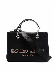 Маленькая сумка тоут с логотипом Emporio armani