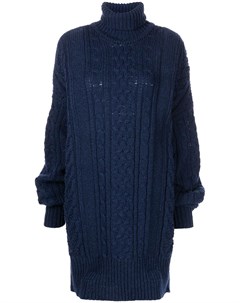 Шерстяное платье свитер фактурной вязки Comme des garçons noir kei ninomiya