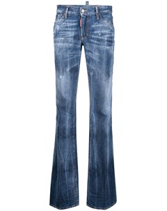 Расклешенные джинсы с эффектом потертости Dsquared2