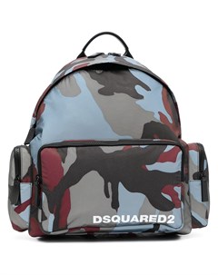 Рюкзак с камуфляжным принтом и логотипом Dsquared2