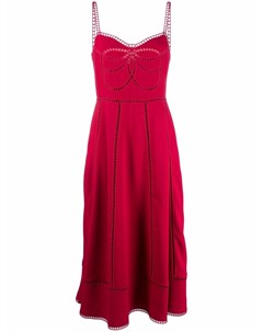 Расклешенное платье с английской вышивкой Red valentino