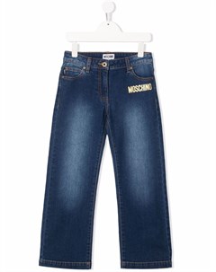 Прямые джинсы с логотипом Moschino kids