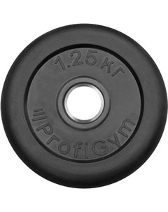 Диск для штанги обрезиненный посадочный диаметр 26 мм 1 25 кг черный No brand