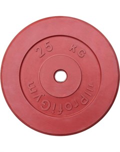 Диск для штанги обрезиненный d 26 мм 25 0 кг красный 403 Profigym