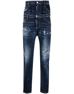 Двухслойные джинсы с эффектом потертости Dsquared2