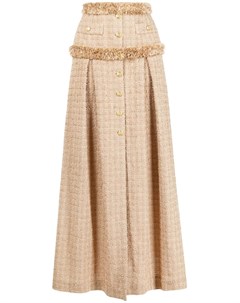 Твидовая юбка с бахромой Elisabetta franchi