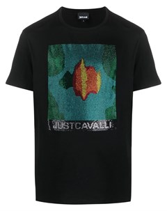 Декорированная футболка с логотипом Just cavalli