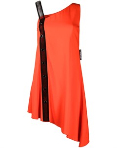 Платье асимметричного кроя с сетчатыми вставками Just cavalli